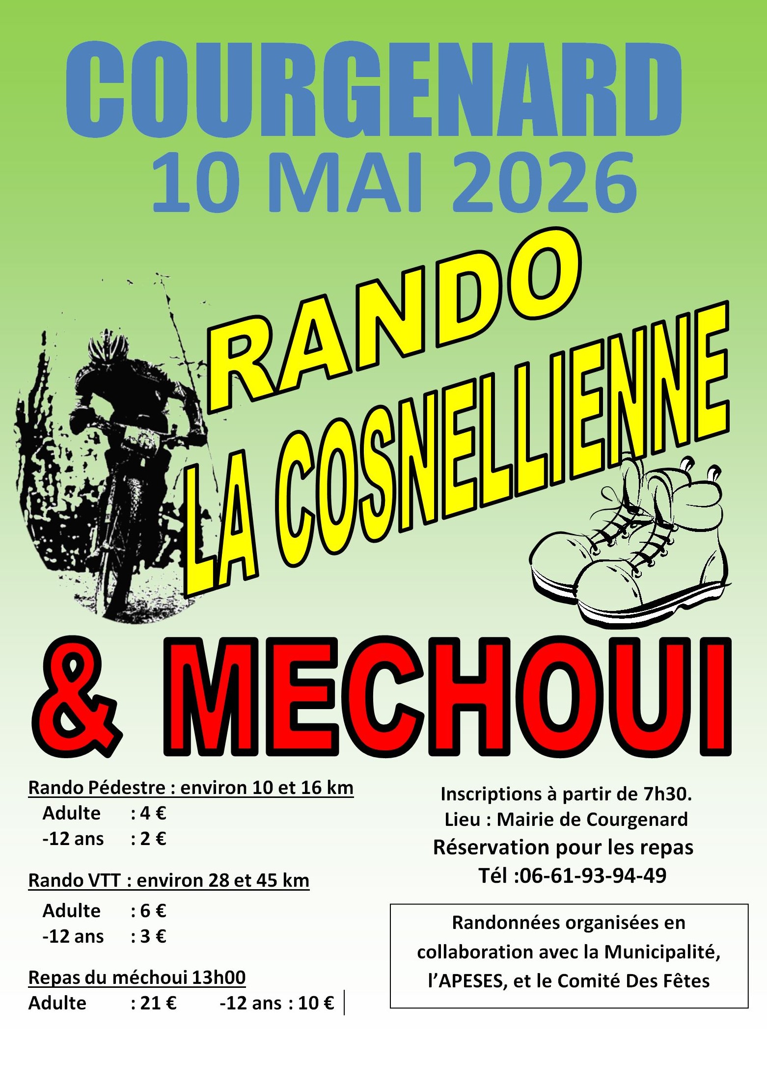 Affiche de La 19ème Randonnée La Cosnélienne à Courgenard