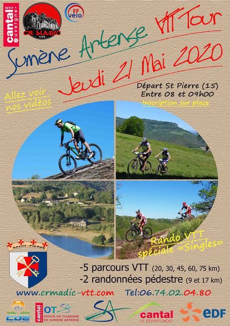 Affiche de Sumène Artense VTT Tour 2023 à Saint-Pierre