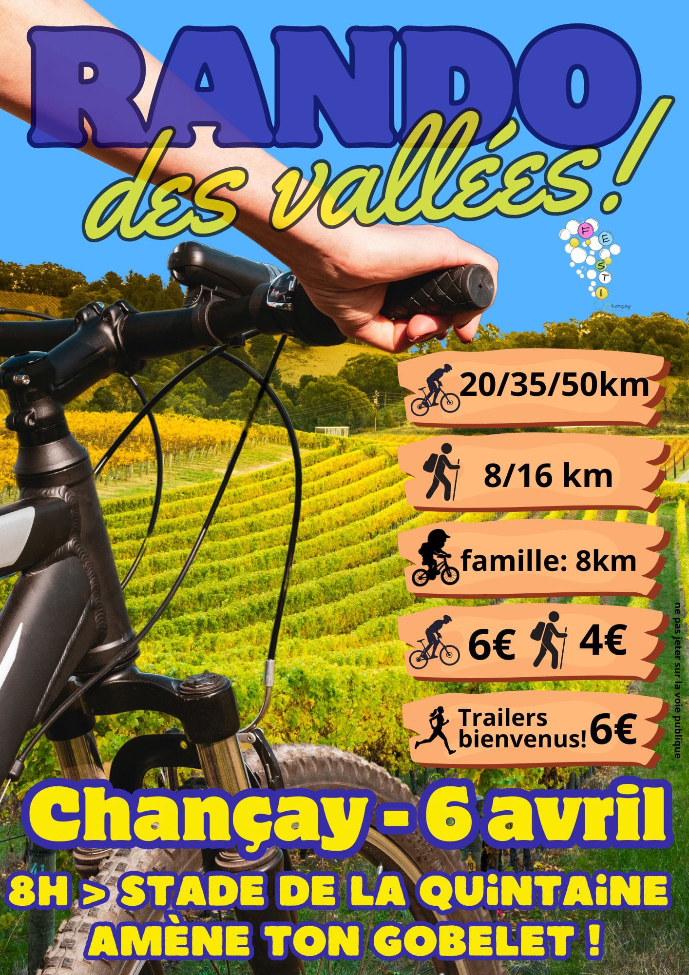 Affiche de La 12ème RANDO DES VALLEES à Chançay