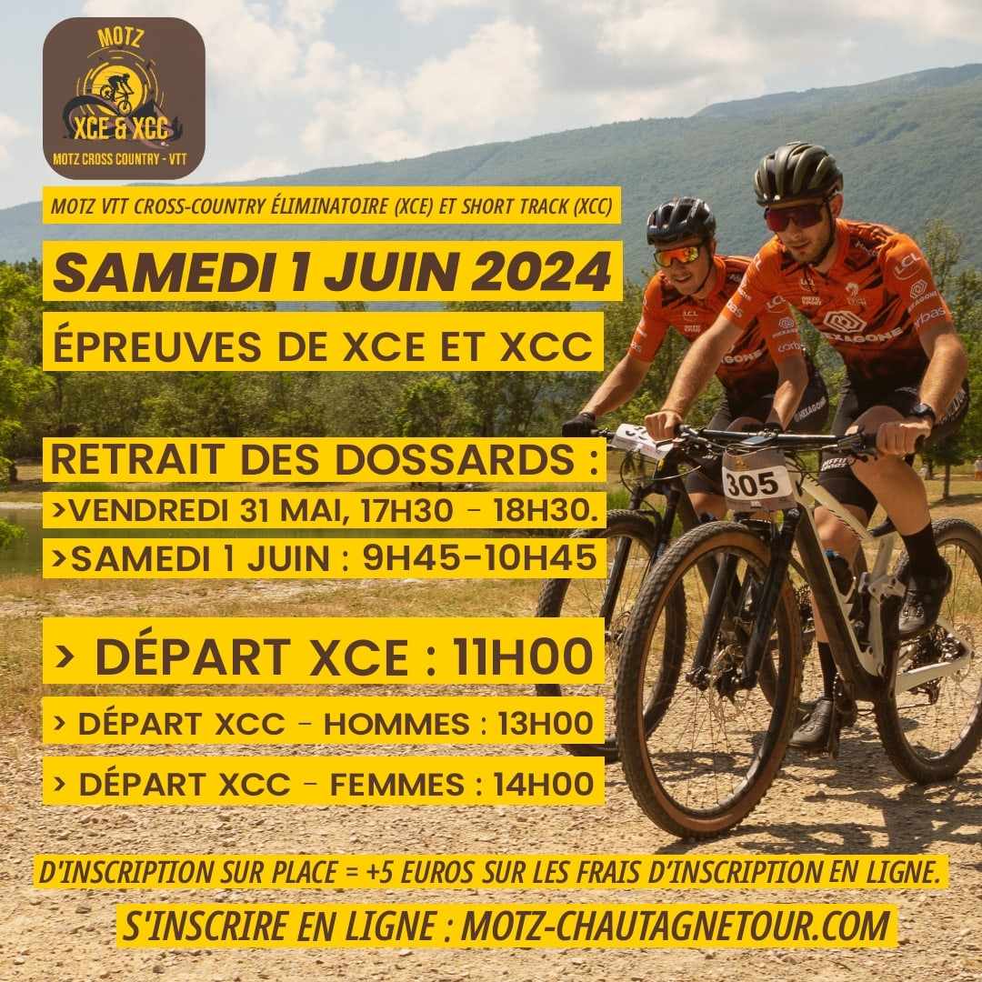 Affiche de Motz VTT XC Éliminatoire (XCE) et Short Track (XCC) (2ème édition) à Motz