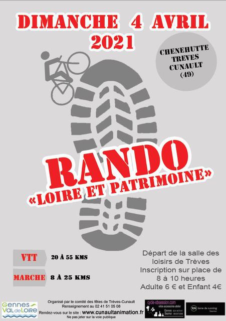 Affiche de  Rando Loire et Patrimoine (26ème  édition) à Chênehutte-Trèves-Cunault