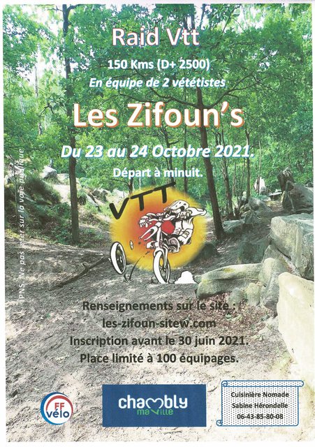 Affiche de Raid Vtt Zifoun's (1ère  édition) à Chambly