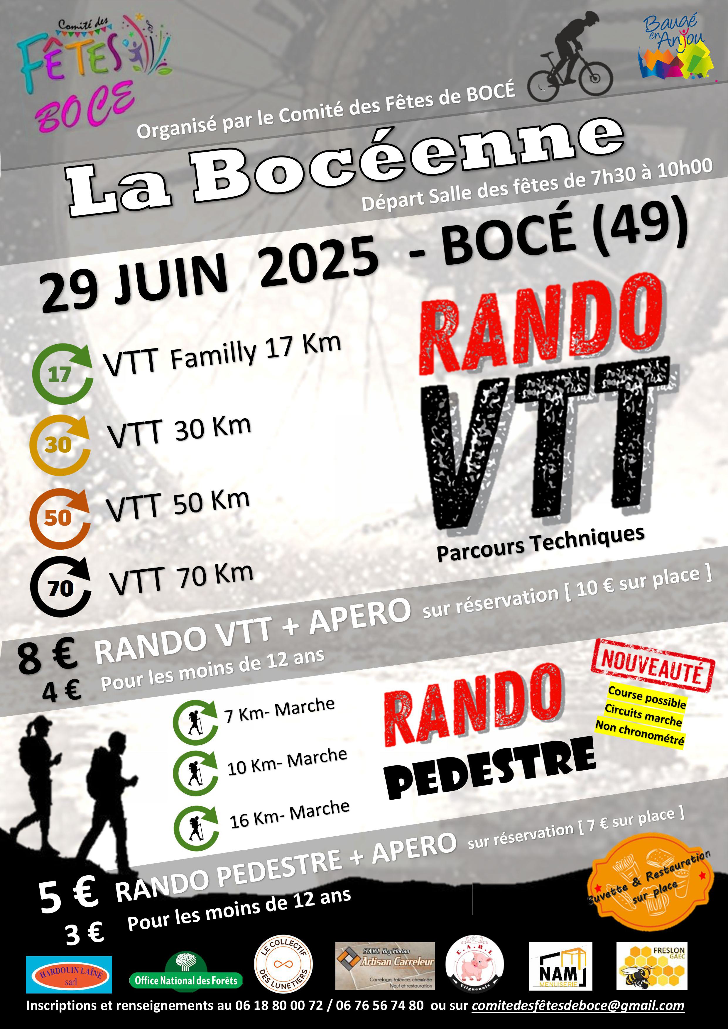 Affiche de La 13ème Bocéenne à Bocé