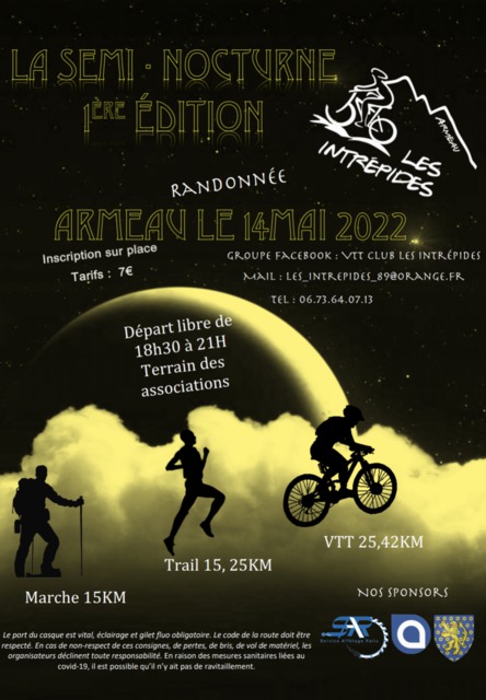 Affiche de La 1ère semi nocturne 1ère édition à Armeau