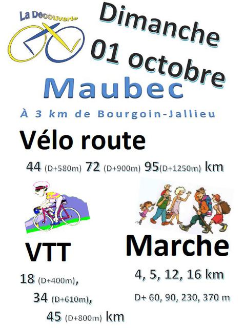Affiche de Rando VTT / Vélo-route / Marche (26ème  édition) à Maubec