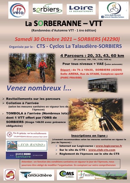 Affiche de Une randonnée VTT (1ère  édition) à Sorbiers