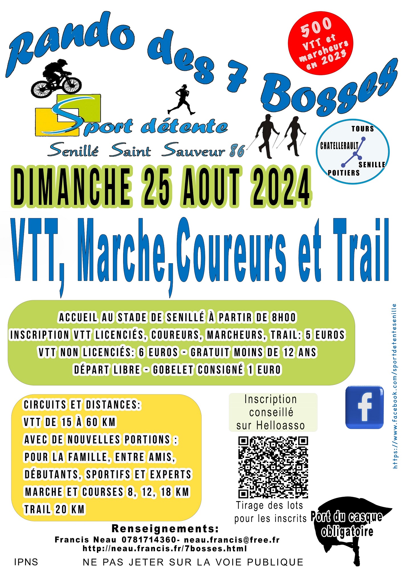 Affiche de 'Randonnée VTT MARCHE et TRAIL des 7 Bosses'  à Sénillé