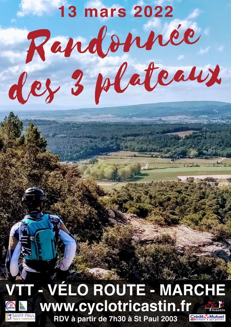 Affiche de La 25ème rando des Trois Plateaux à Saint-Paul-Trois-Châteaux