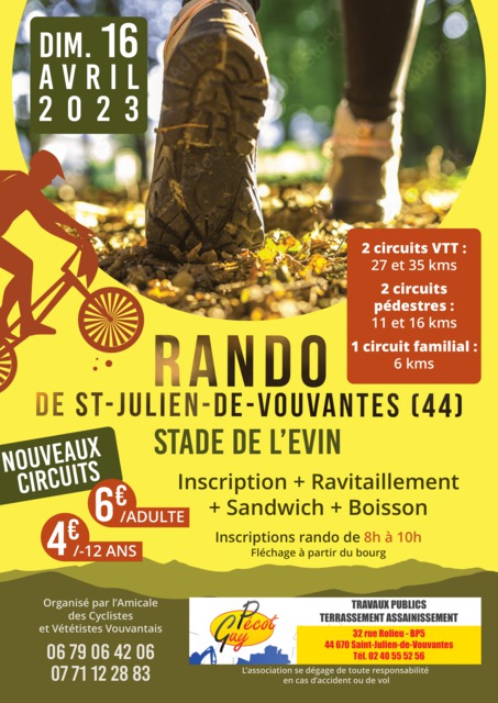 Affiche de Rando de Saint-Julien-de-Vouvantes à Saint-Julien-de-Vouvantes
