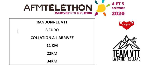 Affiche de Randonnée VTT TELETHON Montboucher (2ème  édition) à Montboucher-sur-Jabron