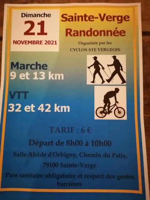 Affiche de Randonnée pédestre et VTT à Sainte-Verge
