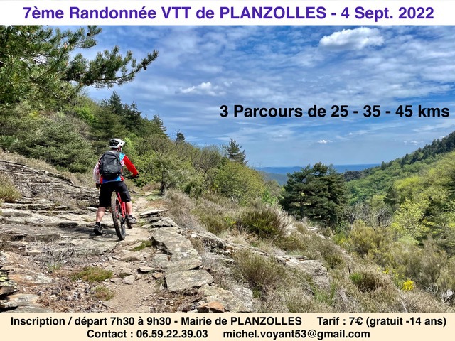 Affiche de Randonnée VTT de Planzolles (7ème  édition) à Planzolles