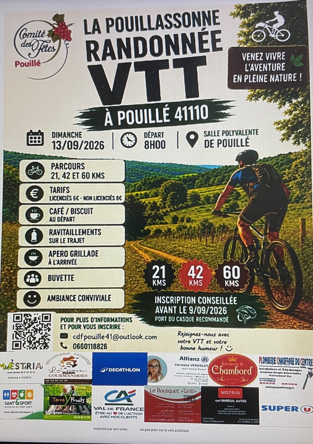 Affiche de La 1ère Pouillassonne à Pouillé