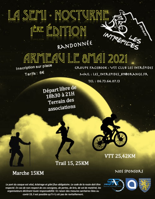 Affiche de La 1ère semi nocturne 1ère édition à Armeau