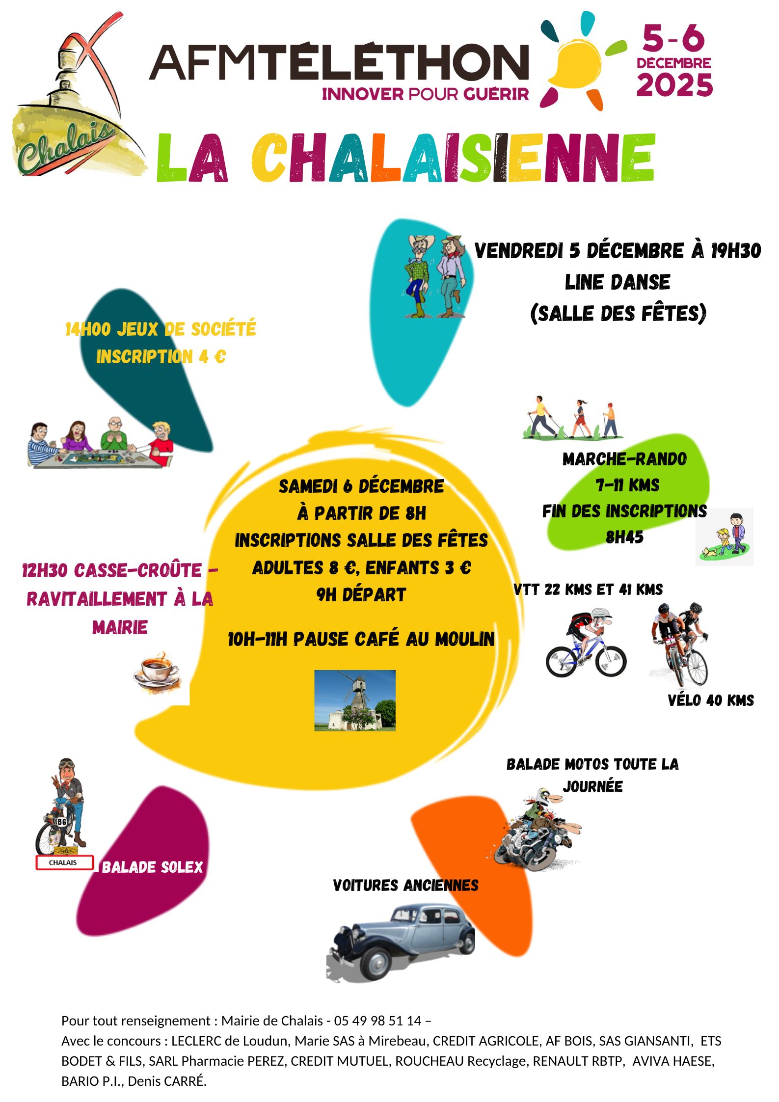 Affiche de La 17ème Chalaisienne - randonnées pédestres et VTT à Chalais