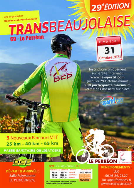 Affiche de Transbeaujolaise VTT (29ème  édition) au Perréon