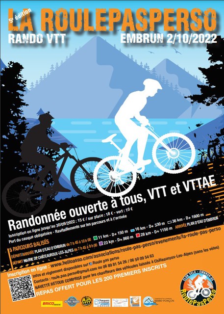 Affiche de Rando VTT La Roule Pas Perso (5ème  édition) à Embrun