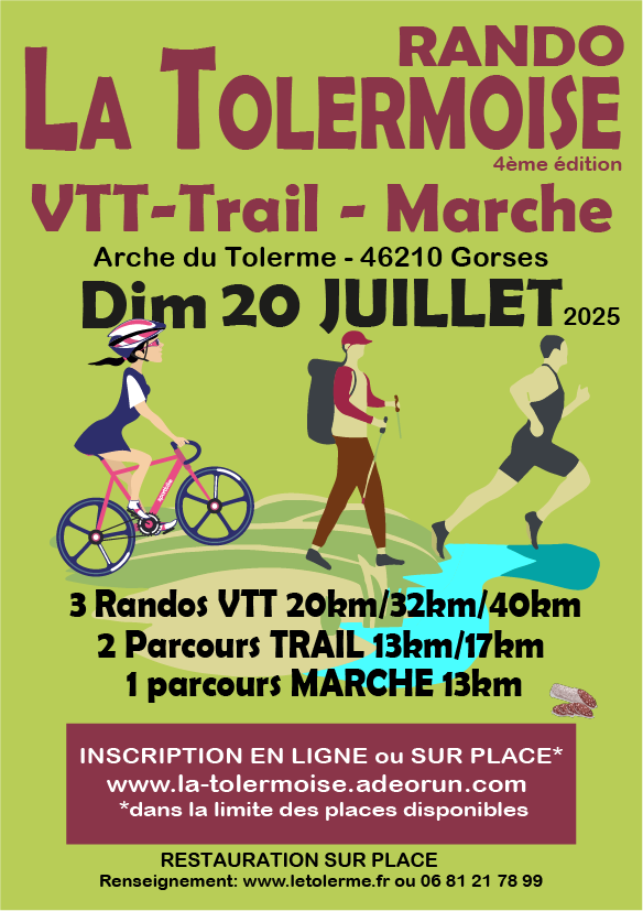 Affiche de La 4ème Tolermoise - Randonnée VTT à Gorses