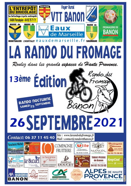 Affiche de La 13ème rando du Fromage à Banon