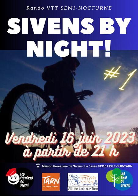 Affiche de Sivens By Night Rando VTT Semi-nocturne (1ère  édition) à Lisle-sur-Tarn