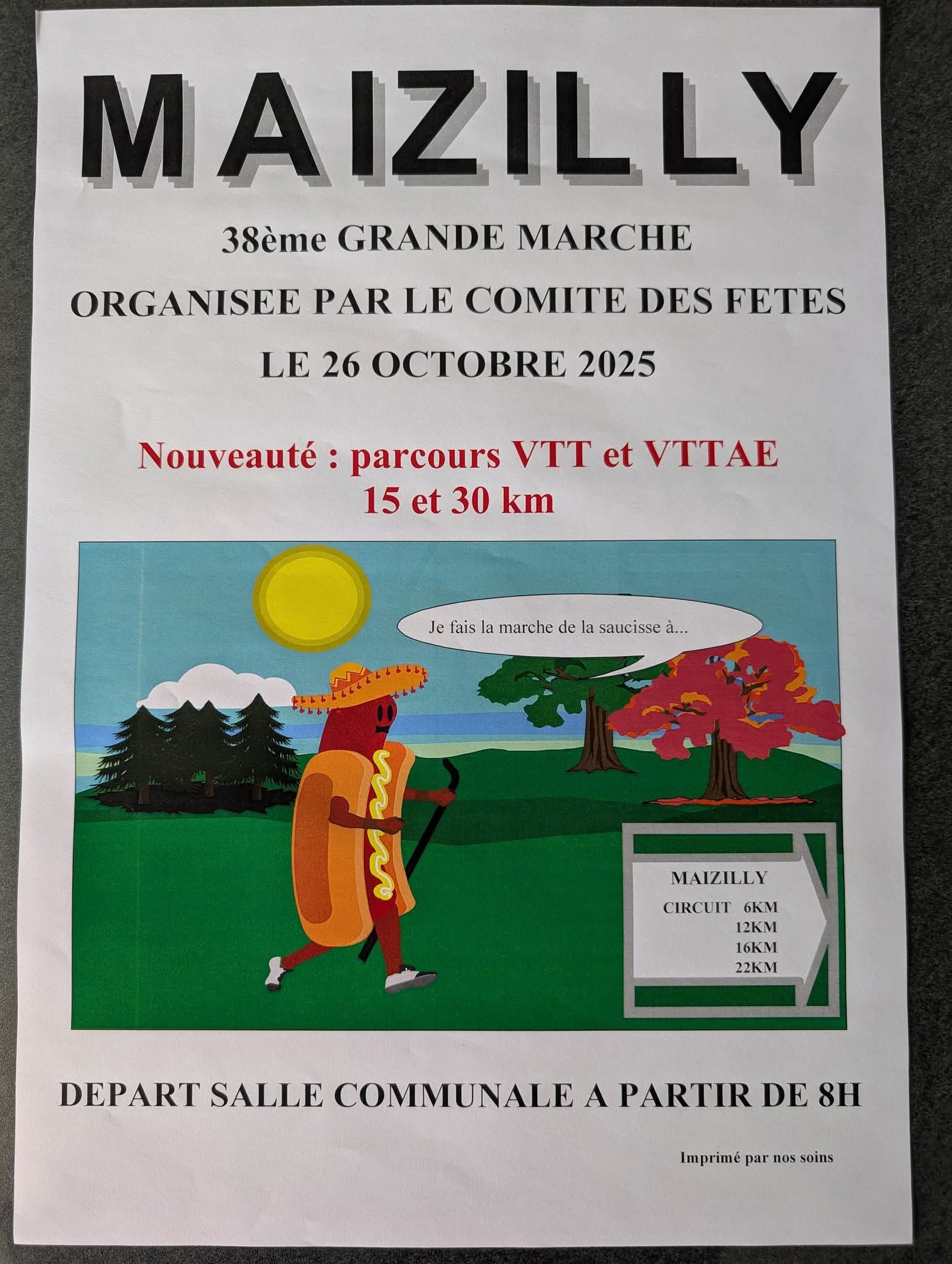 Affiche de Marche de la saucisse à Maizilly
