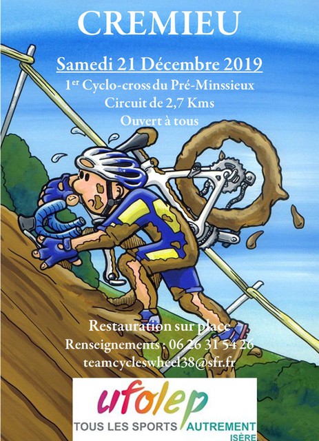 Affiche de 1er Cyclo-cross du Pré-Minssieux (1ère  édition) à Crémieu