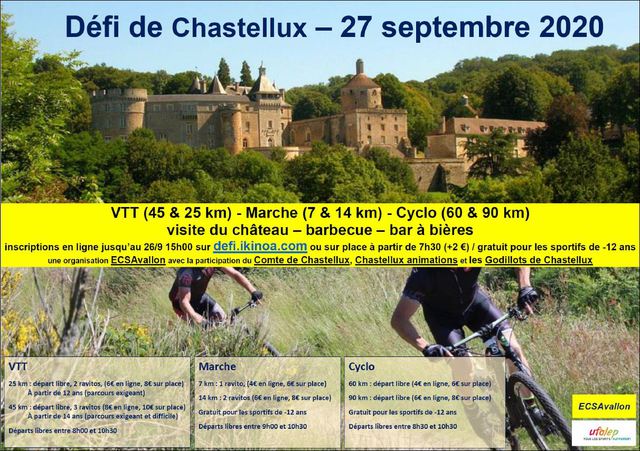 Affiche de Le DEFI de CHASTELLUX (4ème  édition) à Chastellux-sur-Cure