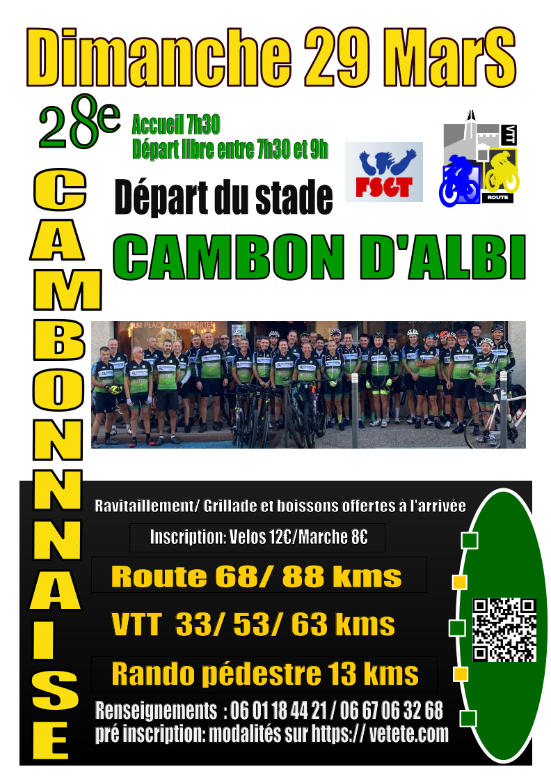 Affiche de La 28ème Cambonnaise à Cambon