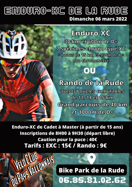 Affiche de XC ENDURO  (1ère  édition) à Vagnas