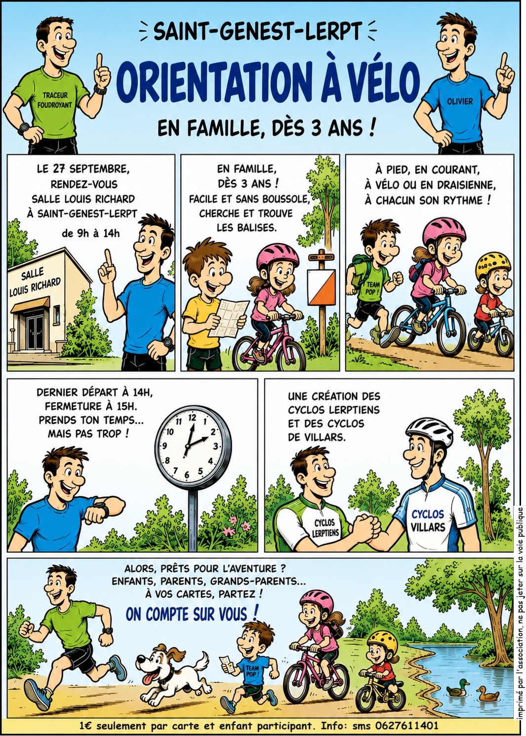 Affiche de Draisienne en famille dès 3ans Promenade Orientation PumpTrack à Saint-Genest-Lerpt