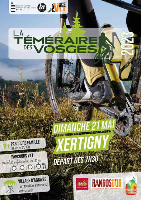 Affiche de La 15ème Téméraire des Vosges à Xertigny