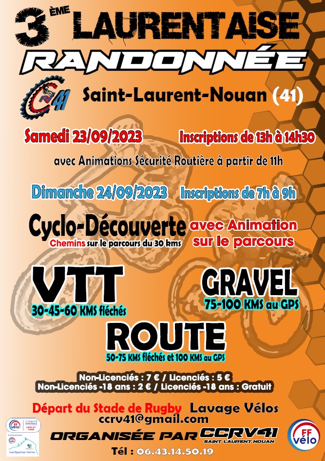 Affiche de La 3ème Laurentaise VTT-ROUTE-GRAVEL à Saint-Laurent-Nouan