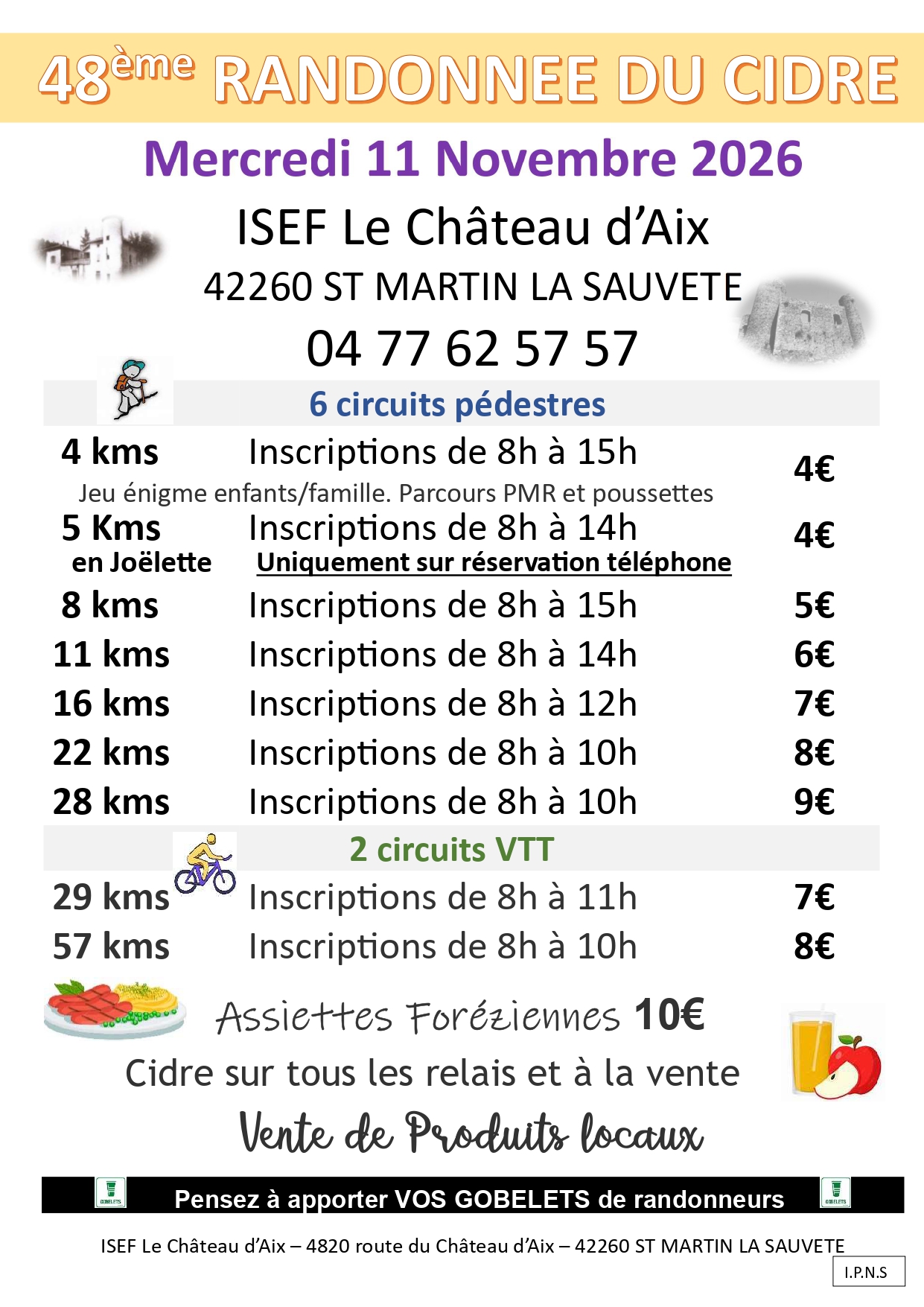 Affiche de La 48ème Randonnée du Cidre à Saint-Martin-la-Sauveté