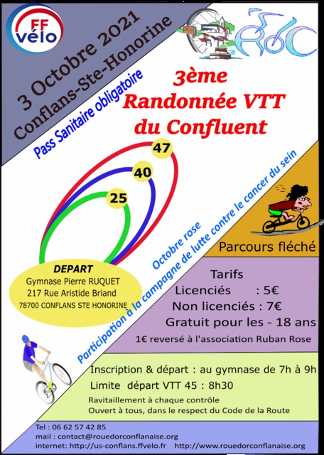 Affiche de Une randonnée VTT (3ème  édition) à Conflans-Sainte-Honorine