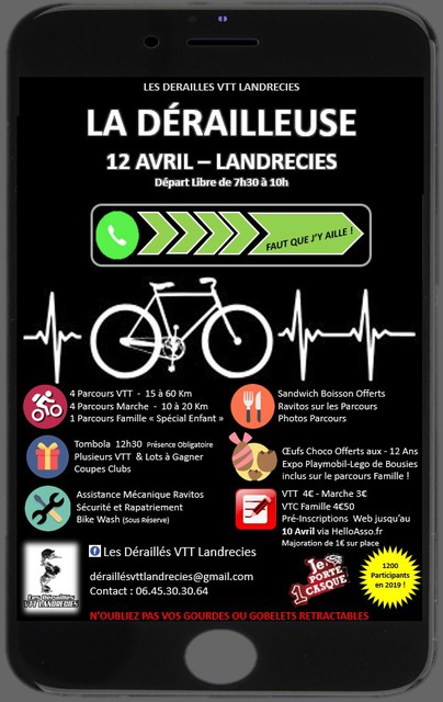 Affiche de La 6ème Dérailleuse VTT Marche à Landrecies
