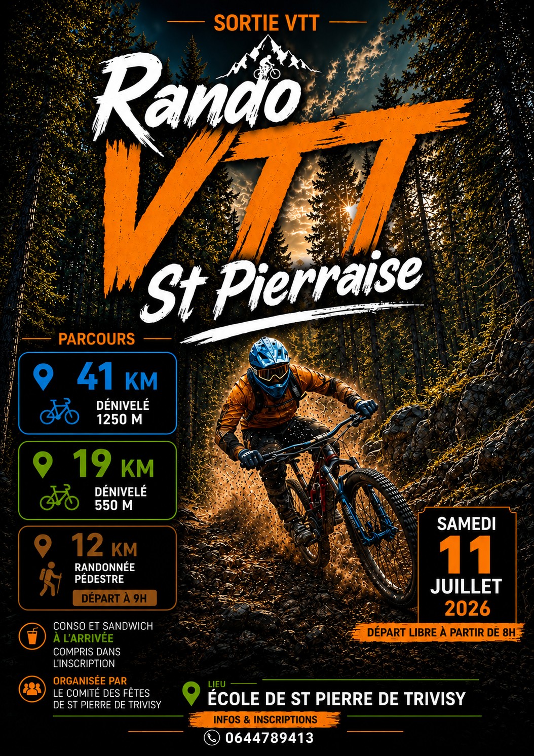 Affiche de La 1ère Rando St Pierraise à Saint-Pierre-de-Trivisy
