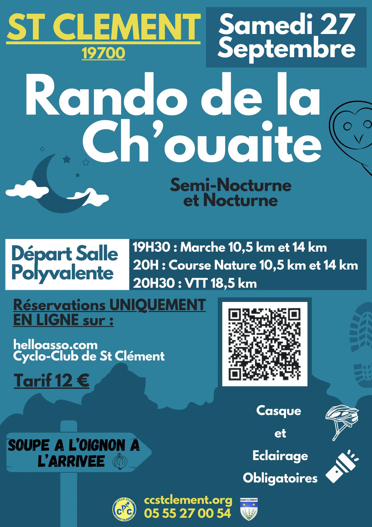 Affiche de " La Chou'haite " RANDOS NOCTURNES (5ème édition) à Saint-Clément