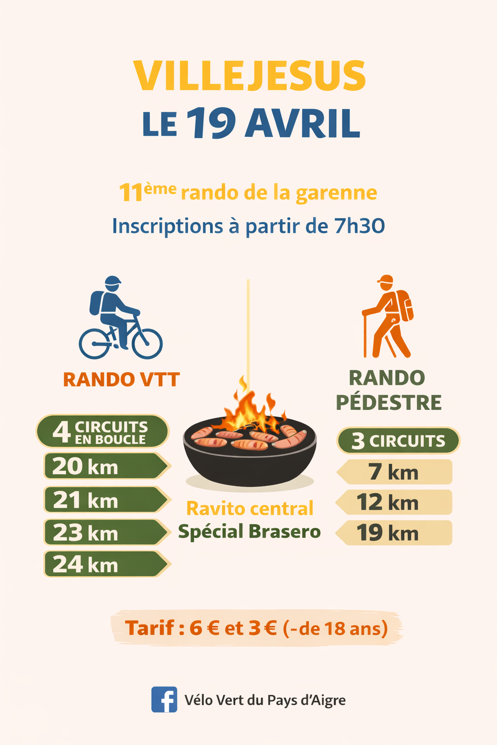 Affiche de La 11ème Randonnée de la garenne à Villejésus