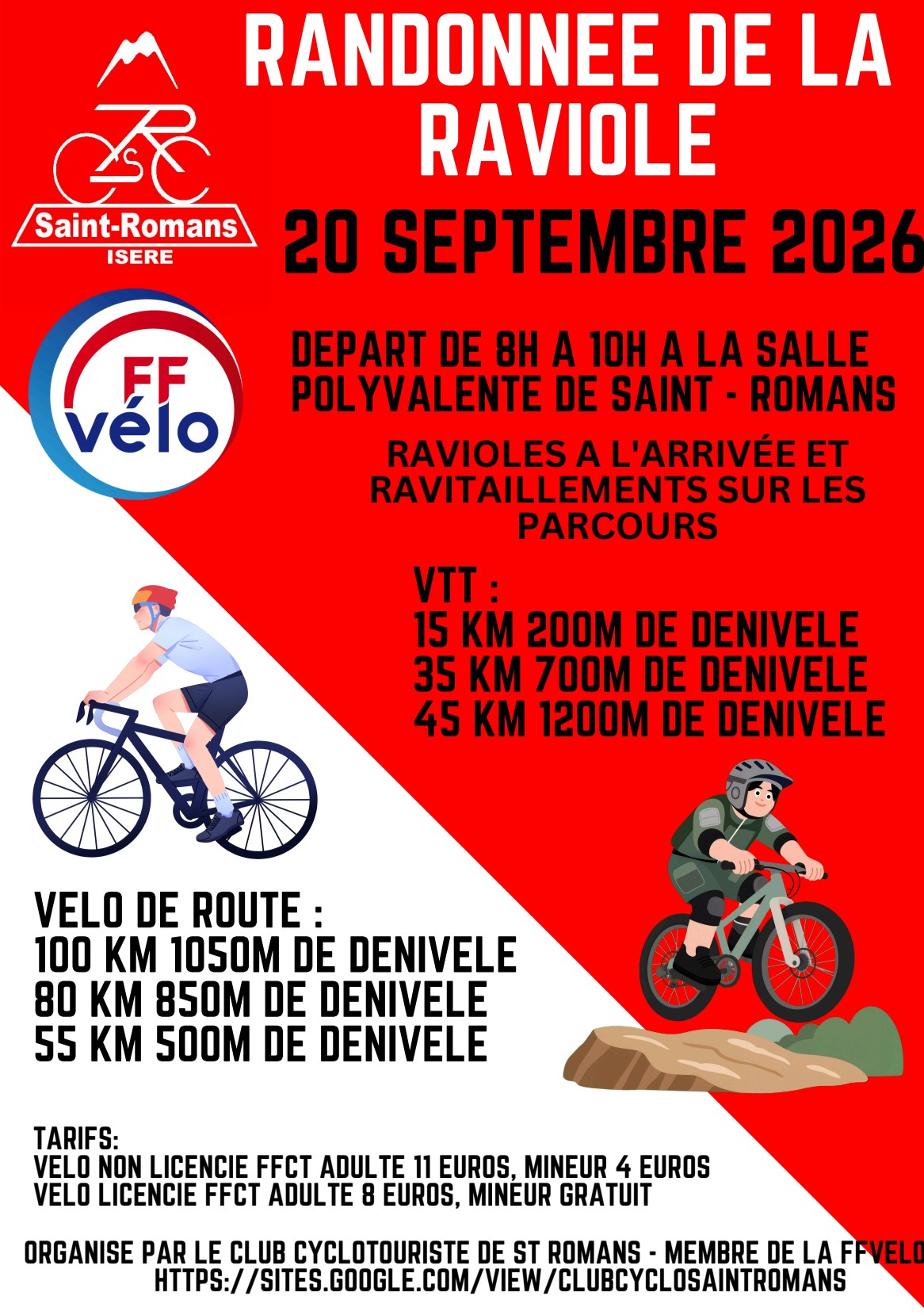 Affiche de La 16ème Randonnée de la raviole à Saint-Romans