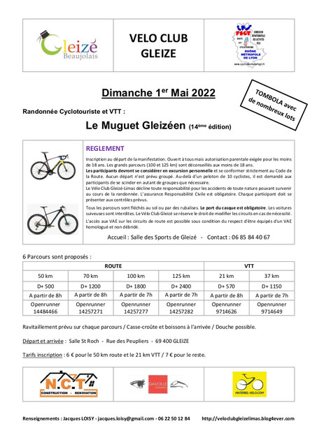 Affiche de Le Muguet Gleizéen (14ème  édition) à Gleizé