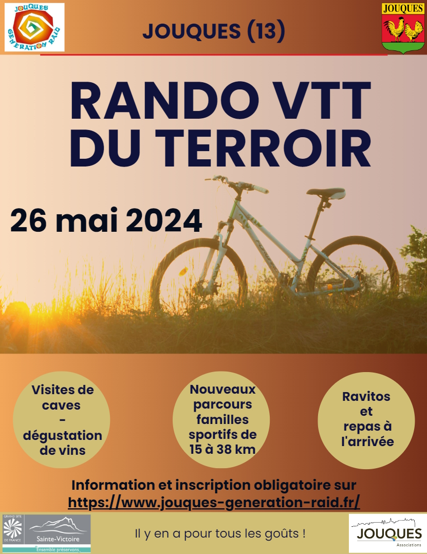 Affiche de La 3ème Randonnée VTT du Terroir à Jouques