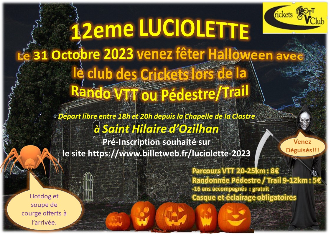 Affiche de La 12ème Luciolette à Saint-Hilaire-d'Ozilhan