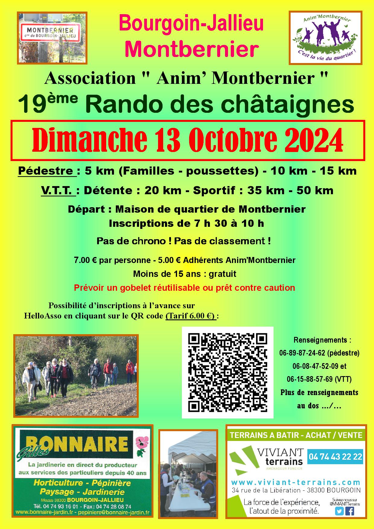 Affiche de La 19ème rando des Châtaignes à Bourgoin-Jallieu