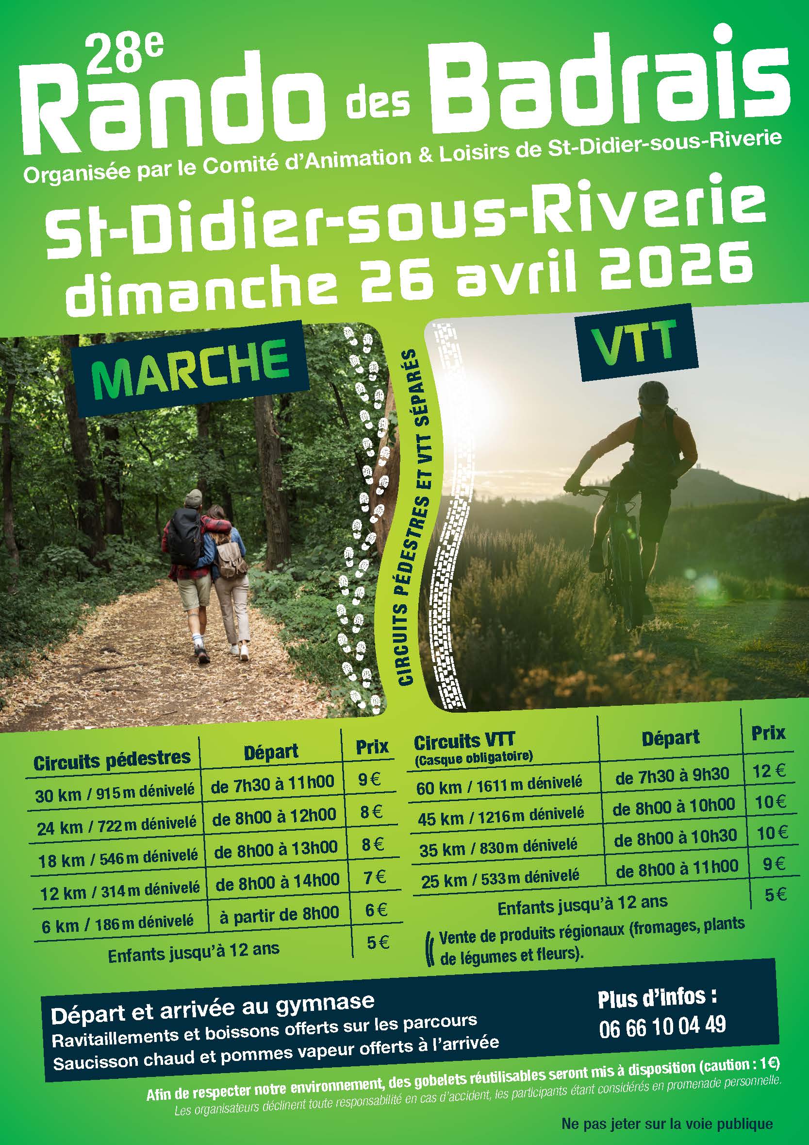 Affiche de La 28ème Rando des Badrais à Saint-Didier-sous-Riverie