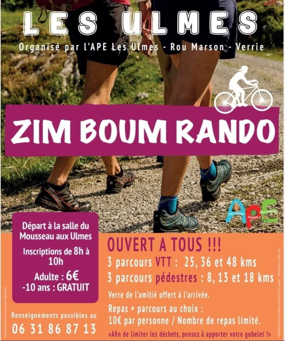 Affiche de ZIM BOUM RANDO (12ème édition) aux Ulmes