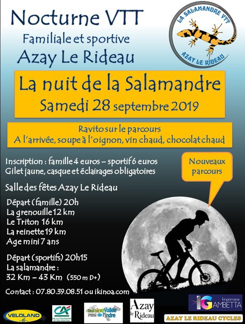 Affiche de La 3ème nuit de la Salamandre à Azay-le-Rideau