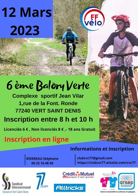 Affiche de La 6ème Balory Verte à Vert-Saint-Denis