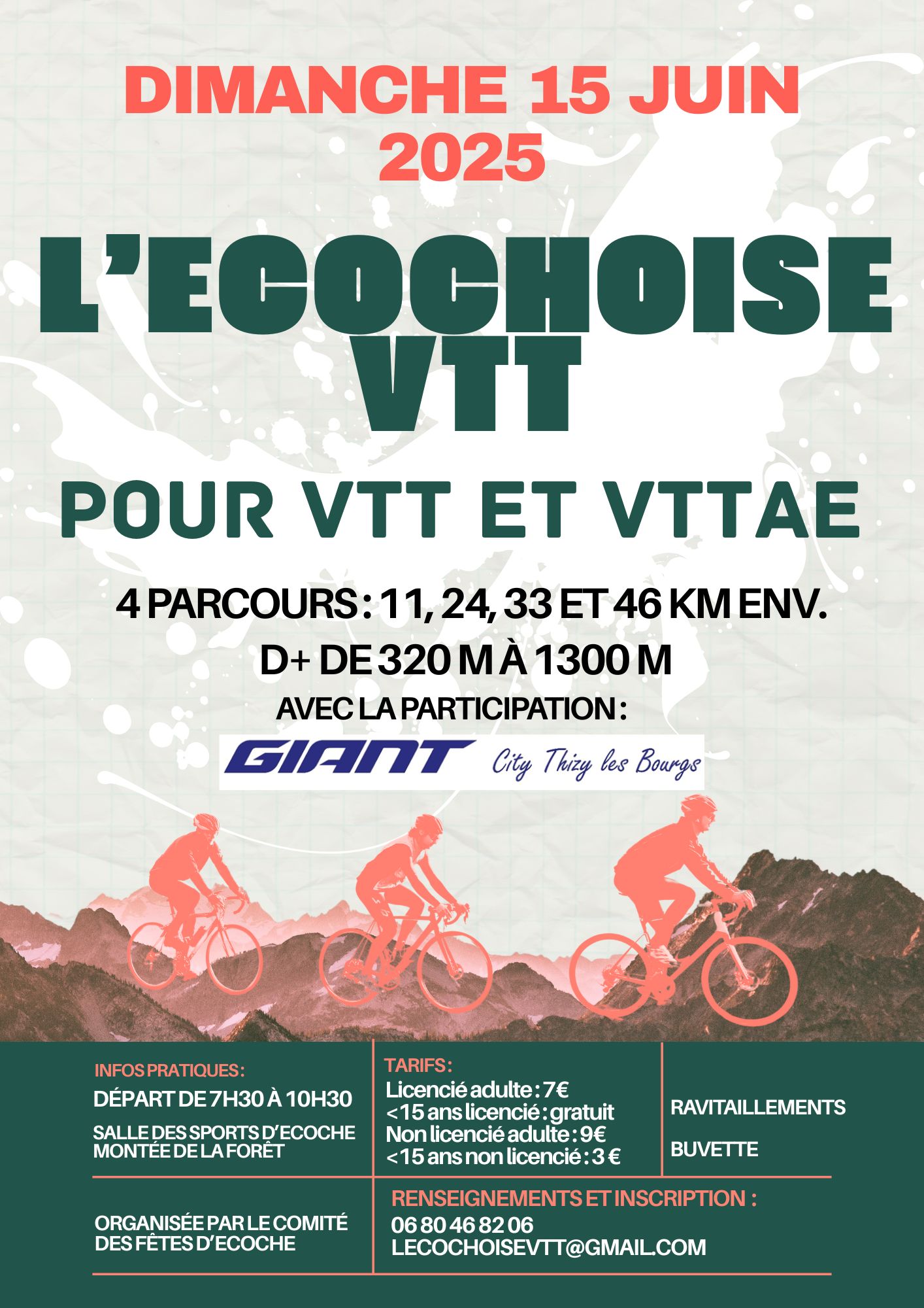 Affiche de L'ECOCHOISE VTT (2ème édition) à Écoche