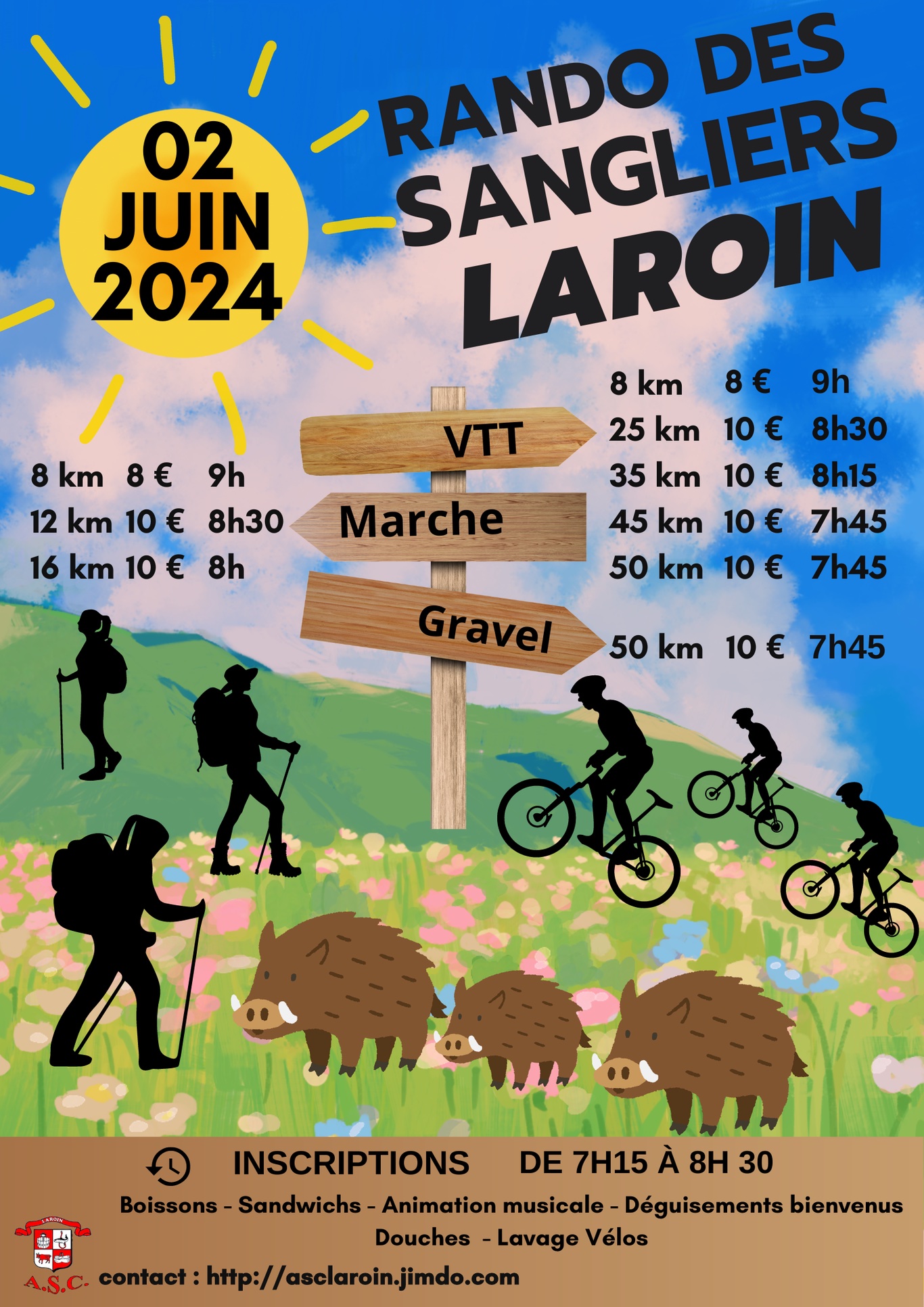 Affiche de La 26ème RANDO DES SANGLIERS à Laroin