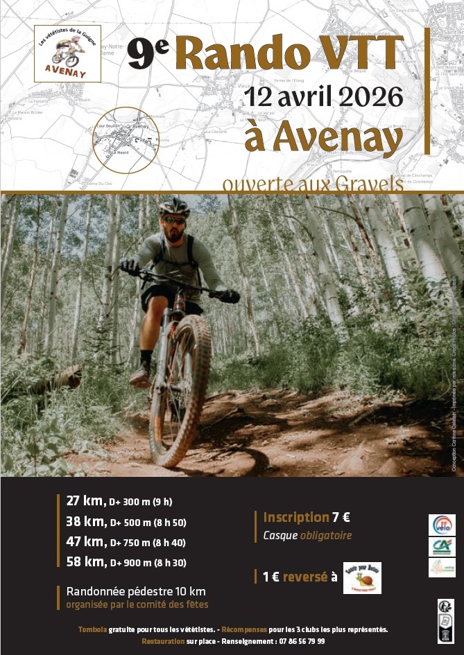 Affiche de La 9ème Randonnée VTT de la Guigne à Avenay
